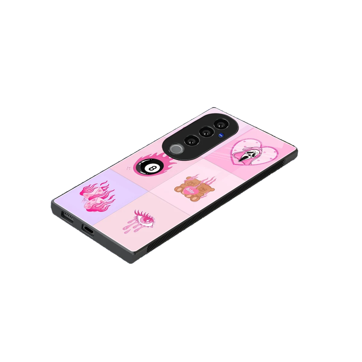 Ghostly Adorable stylish phone case for vivo v40 pro | glossy glass and slim fit