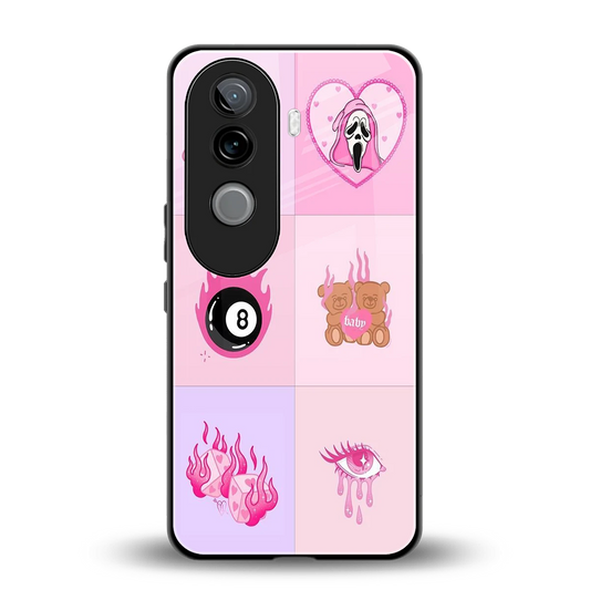 Ghostly Adorable back phone cover | glass case for vivo v40e