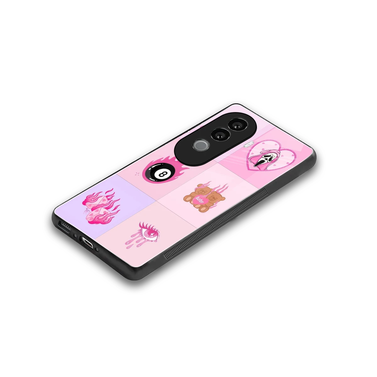 Ghostly Adorable stylish phone case for vivo v40e | glossy glass and slim fit