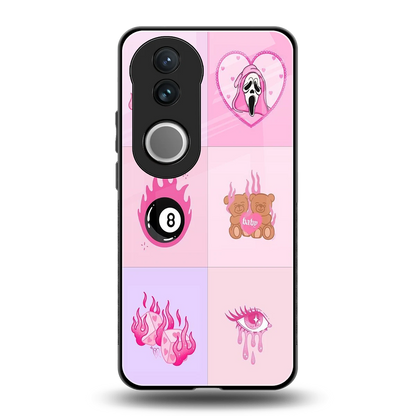 Ghostly Adorable back phone cover | glass case for vivo v50