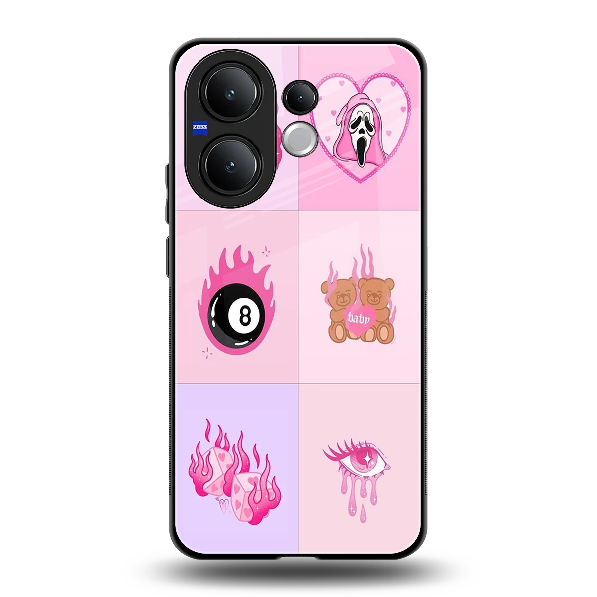 Ghostly Adorable back phone cover | glass case for vivo v60