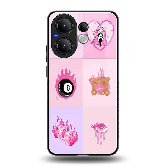 Ghostly Adorable back phone cover | glass case for vivo v60