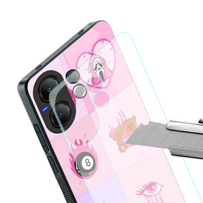 Ghostly Adorable stylish phone case for vivo v60 | glossy glass and slim fit