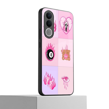 Ghostly Adorable vivo v70 fe mobile cover | shockproof glass phone case