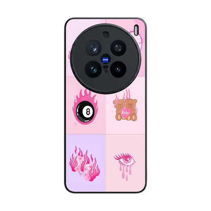Ghostly Adorable back phone cover | glass case for vivo x200 pro