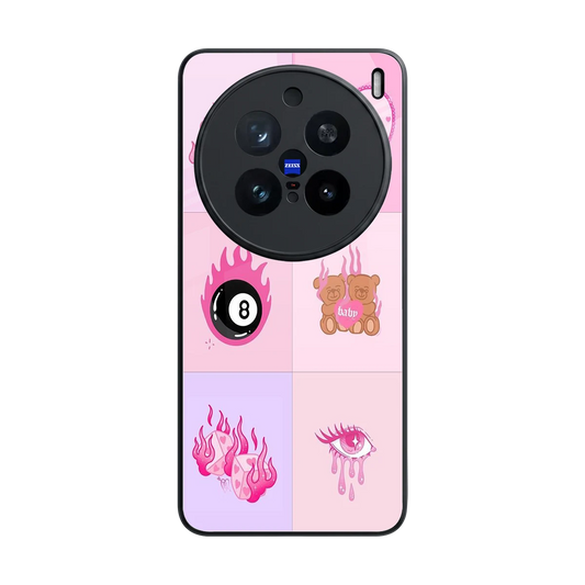 Ghostly Adorable back phone cover | glass case for vivo x200 pro
