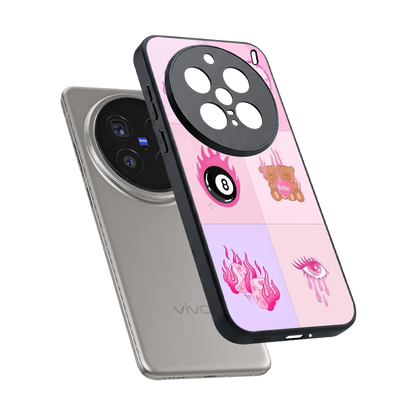 Ghostly Adorable sleek vivo x200 pro cover with tempered glass back and TPU edges