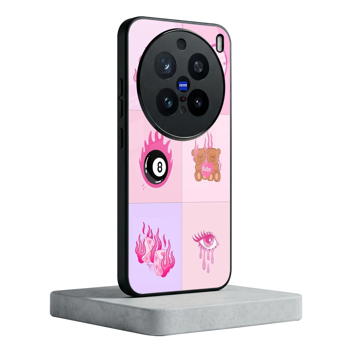 Ghostly Adorable vivo x200 pro mobile cover | shockproof glass phone case