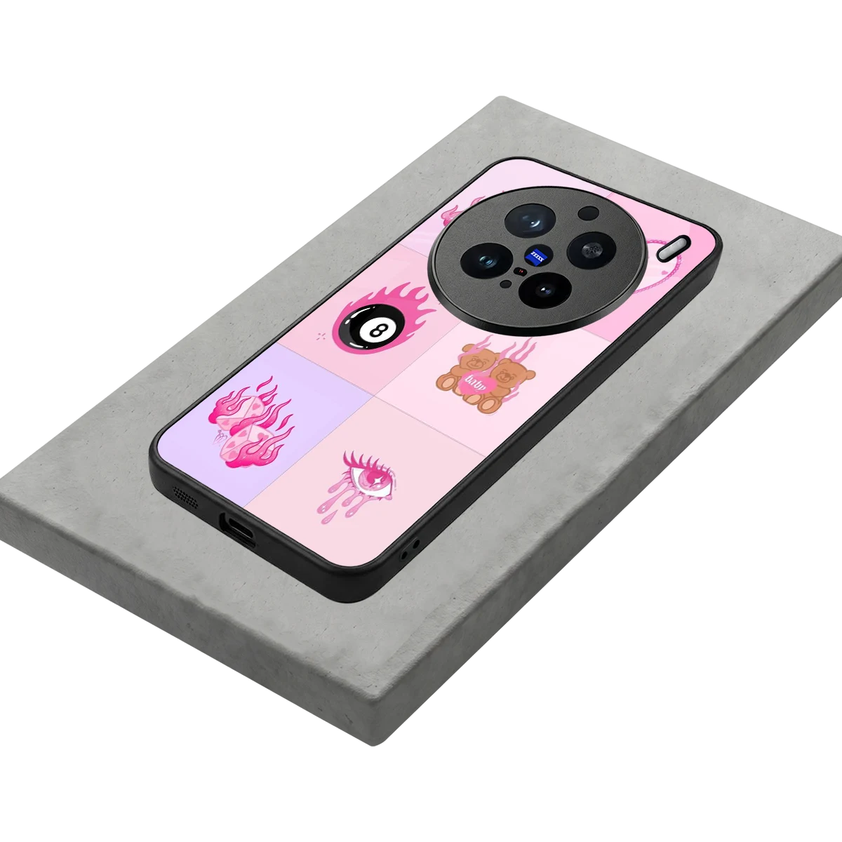 Ghostly Adorable stylish phone case for vivo x200 pro | glossy glass and slim fit