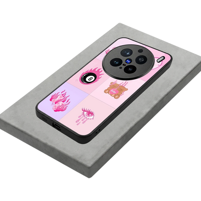 Ghostly Adorable stylish phone case for vivo x200 pro | glossy glass and slim fit