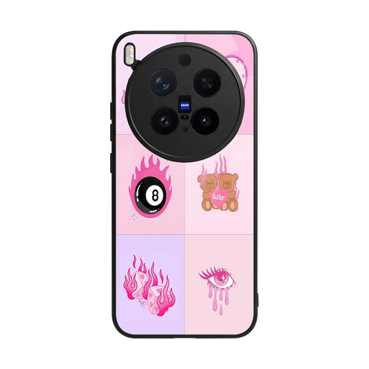 Ghostly Adorable back phone cover | glass case for vivo x300 pro