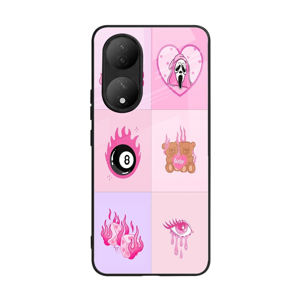 Ghostly Adorable back phone cover | glass case for Vivo-y100