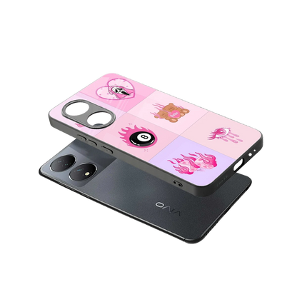 Ghostly Adorable sleek Vivo-y100 cover with tempered glass back and TPU edges