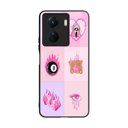 Ghostly Adorable back phone cover | glass case for vivo y16