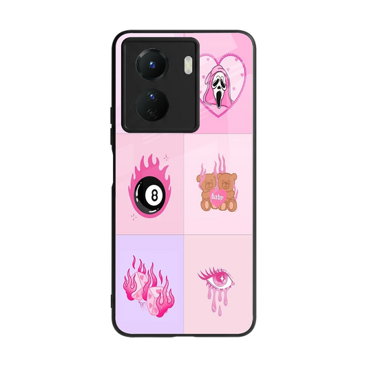 Ghostly Adorable back phone cover | glass case for vivo y16