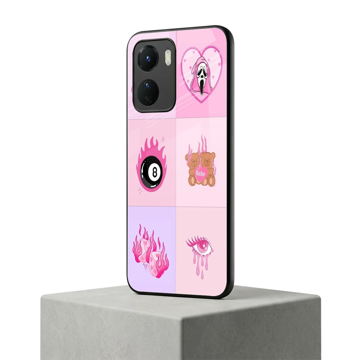Ghostly Adorable vivo y16 mobile cover | shockproof glass phone case