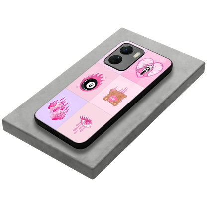 Ghostly Adorable stylish phone case for vivo y16 | glossy glass and slim fit