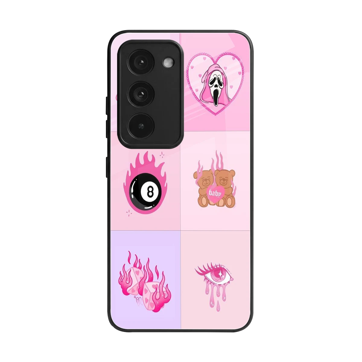 Ghostly Adorable back phone cover | glass case for redmi 15 5g
