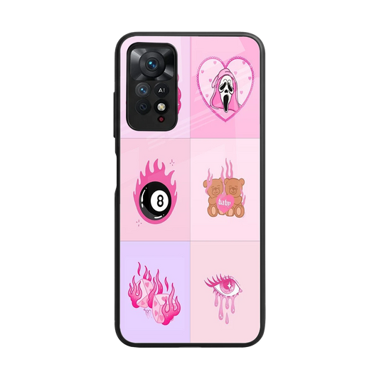 Ghostly Adorable back phone cover | glass case for redmi note 11 pro