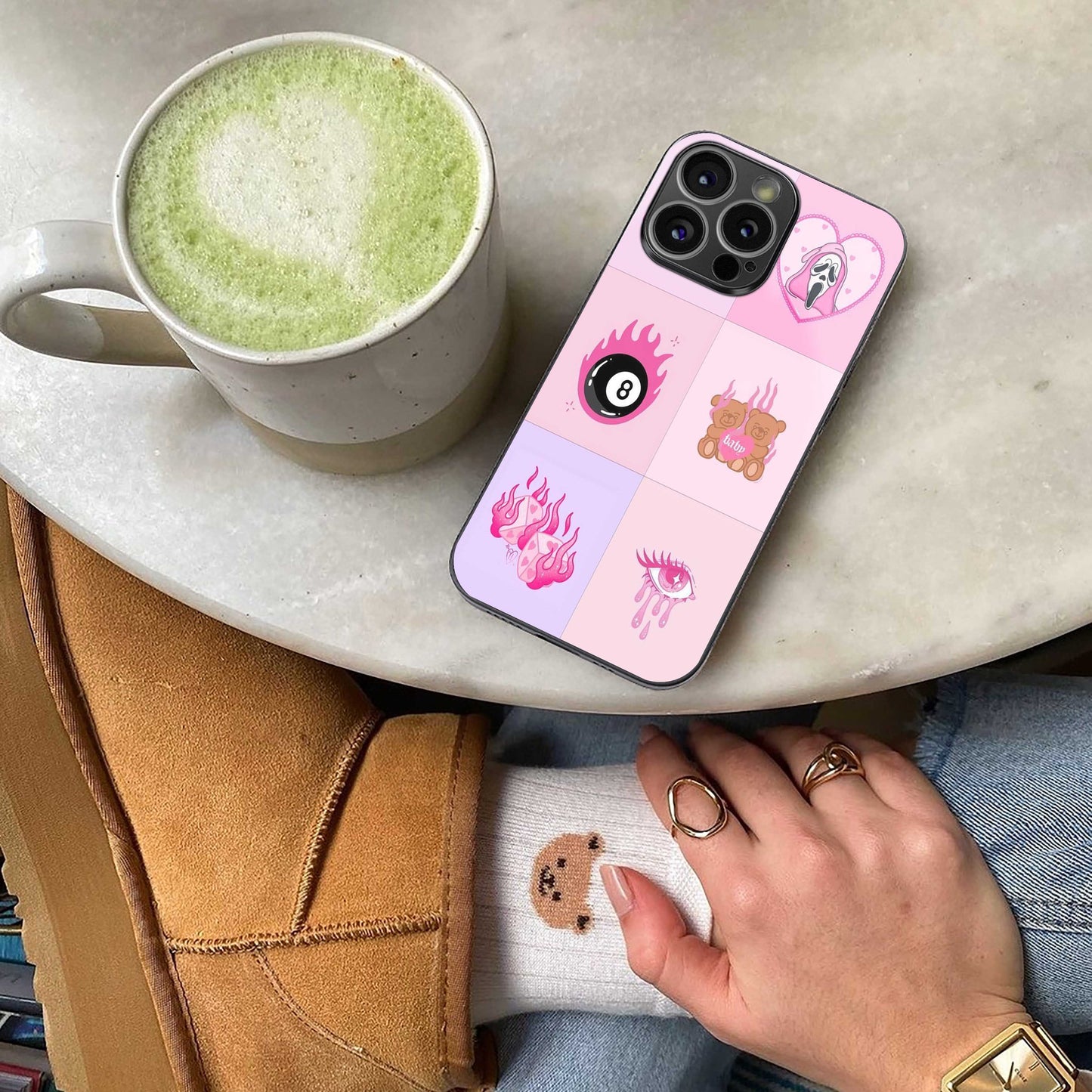 Ghostly Adorable Phone Case for Iphone 16 | Glass Case