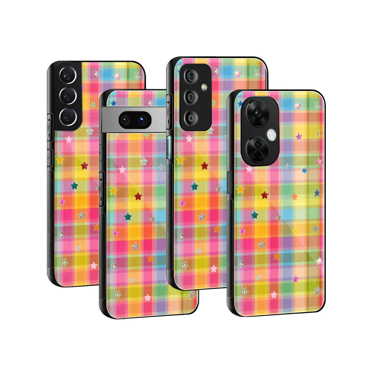 Stylish Glass Back Case for All Smartphones iPhone, Samsung, OnePlus, Pixel, Redmi, Oppo, Vivo, Motorola