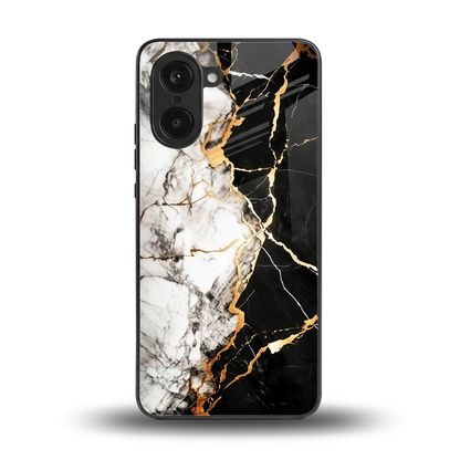 Gilded Marble back phone cover | glass case for oneplus nord ce5 5g