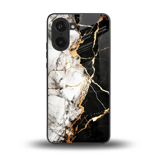Gilded Marble back phone cover | glass case for oneplus nord ce5 5g