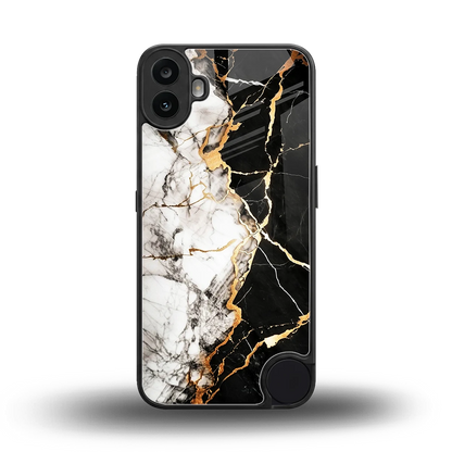 Gilded Marble back phone cover | glass case for cmf nothing phone 1