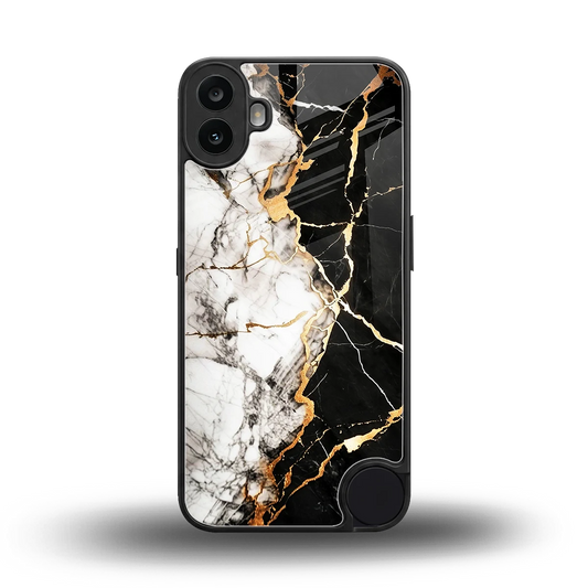 Gilded Marble back phone cover | glass case for cmf nothing phone 1