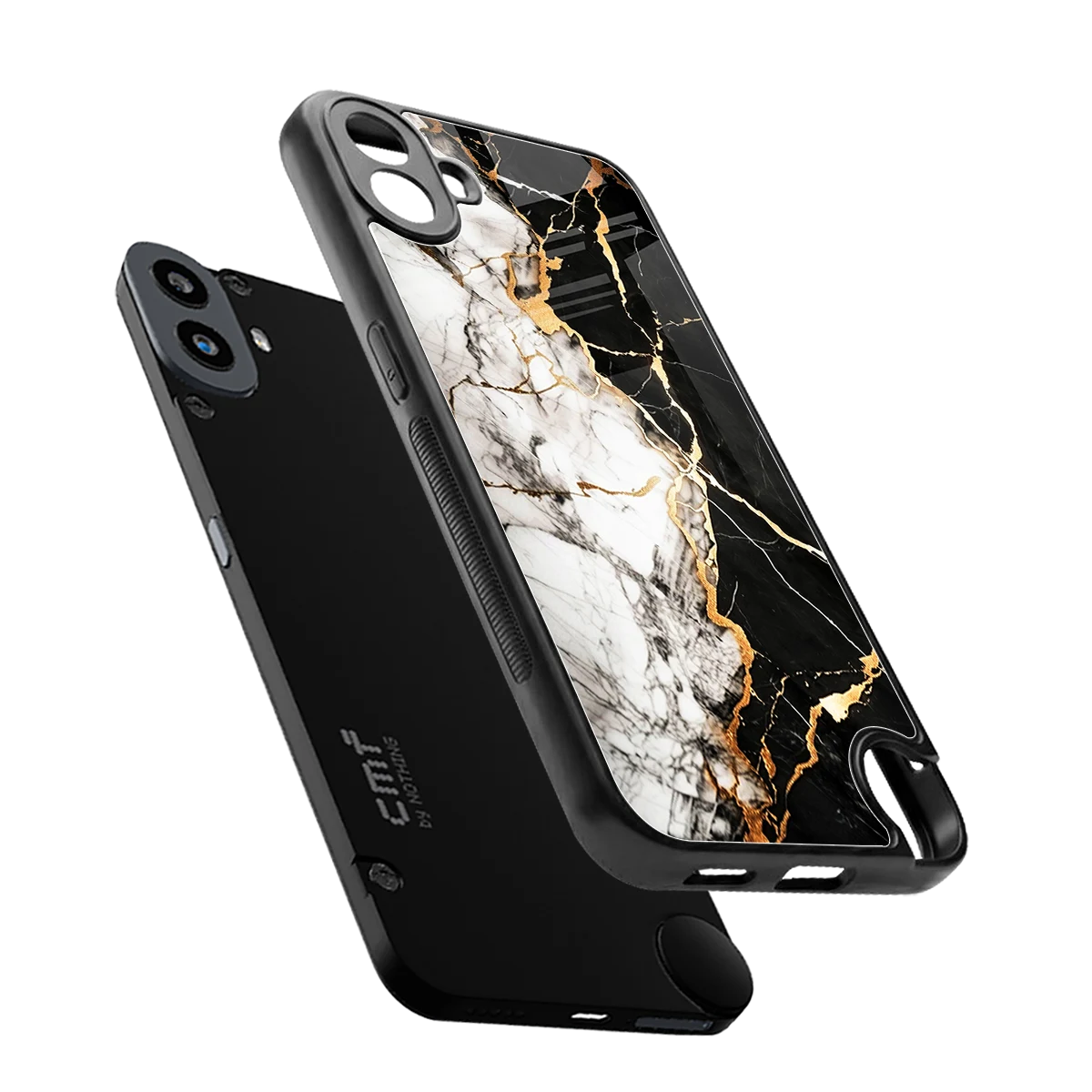 Gilded Marble sleek cmf nothing phone 1 cover with tempered glass back and TPU edges