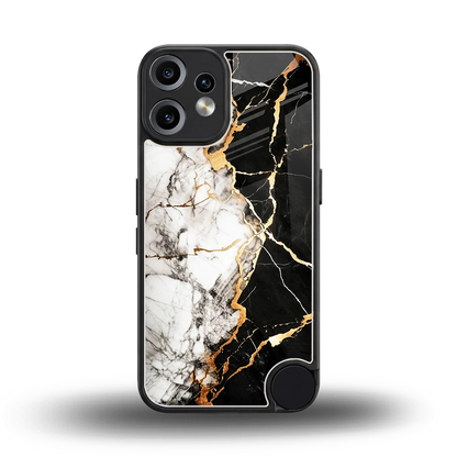 Gilded Marble back phone cover | glass case for cmf nothing phone 2 pro