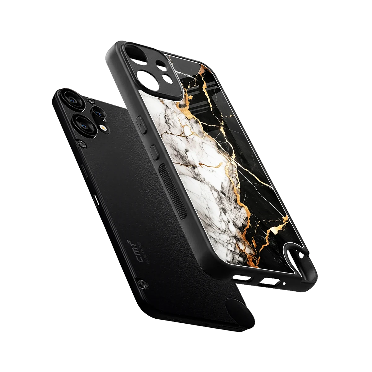 Gilded Marble sleek cmf nothing phone 2 pro cover with tempered glass back and TPU edges