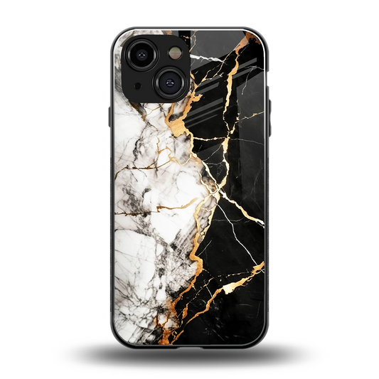 Gilded Marble back phone cover | glass case for iphone 13 mini
