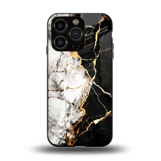 Gilded Marble back phone cover | glass case for iphone 13 pro