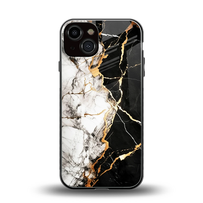 Gilded Marble back phone cover | glass case for iphone 14