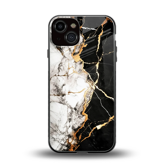 Gilded Marble back phone cover | glass case for iphone 14