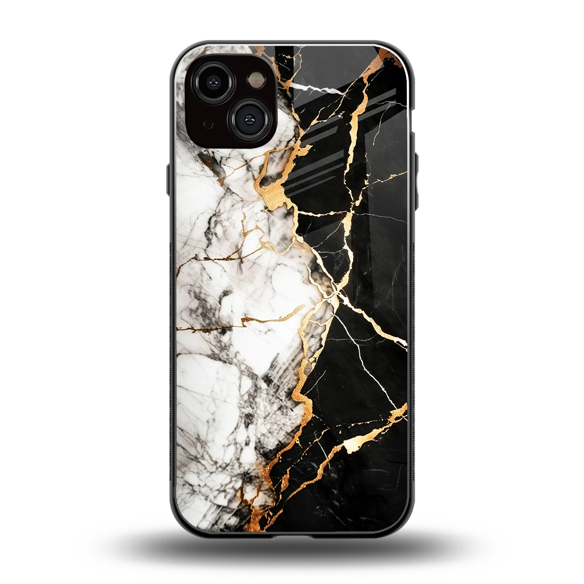 Gilded Marble back phone cover | glass case for iphone 14 plus