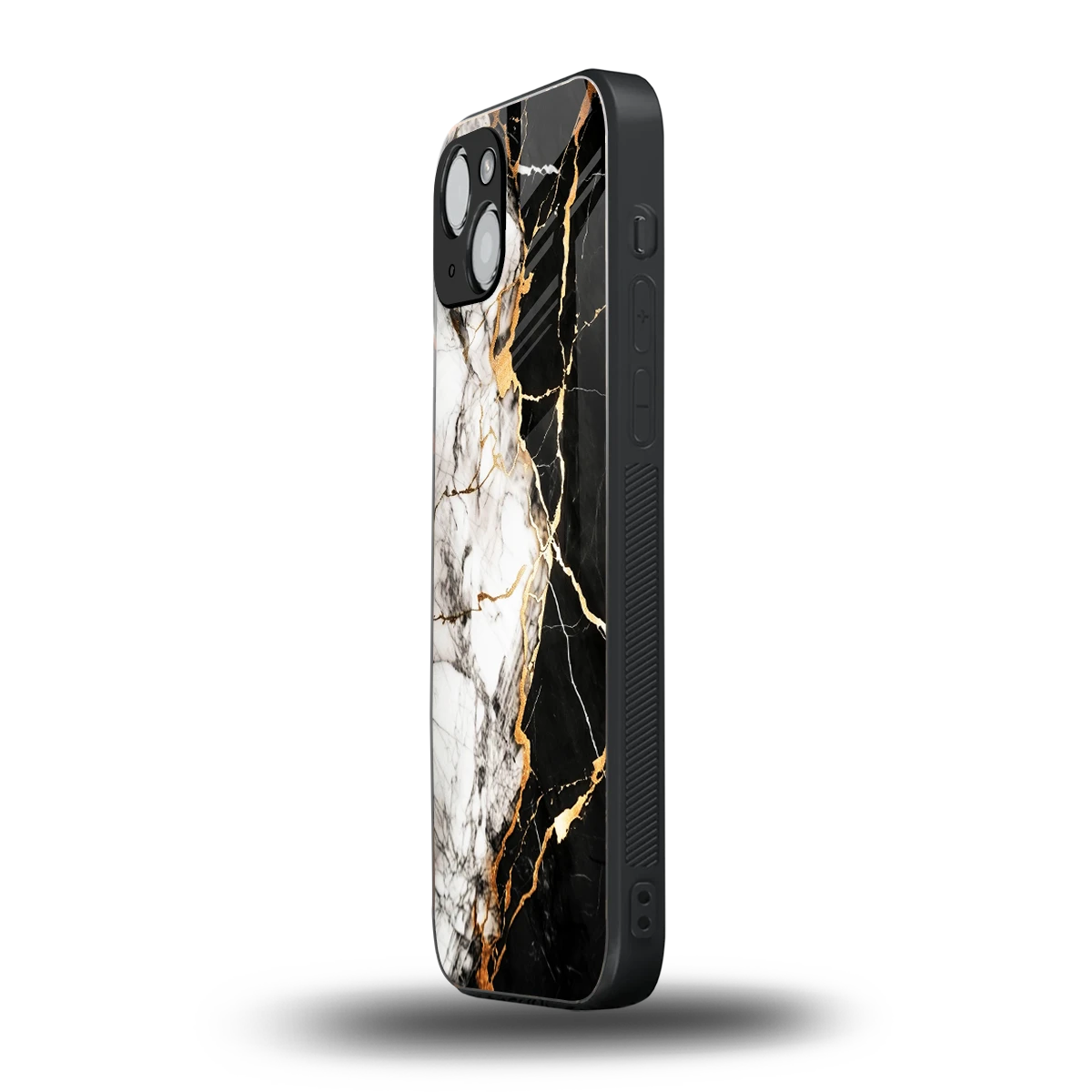 Gilded Marble iphone 14 plus mobile cover | shockproof glass phone case