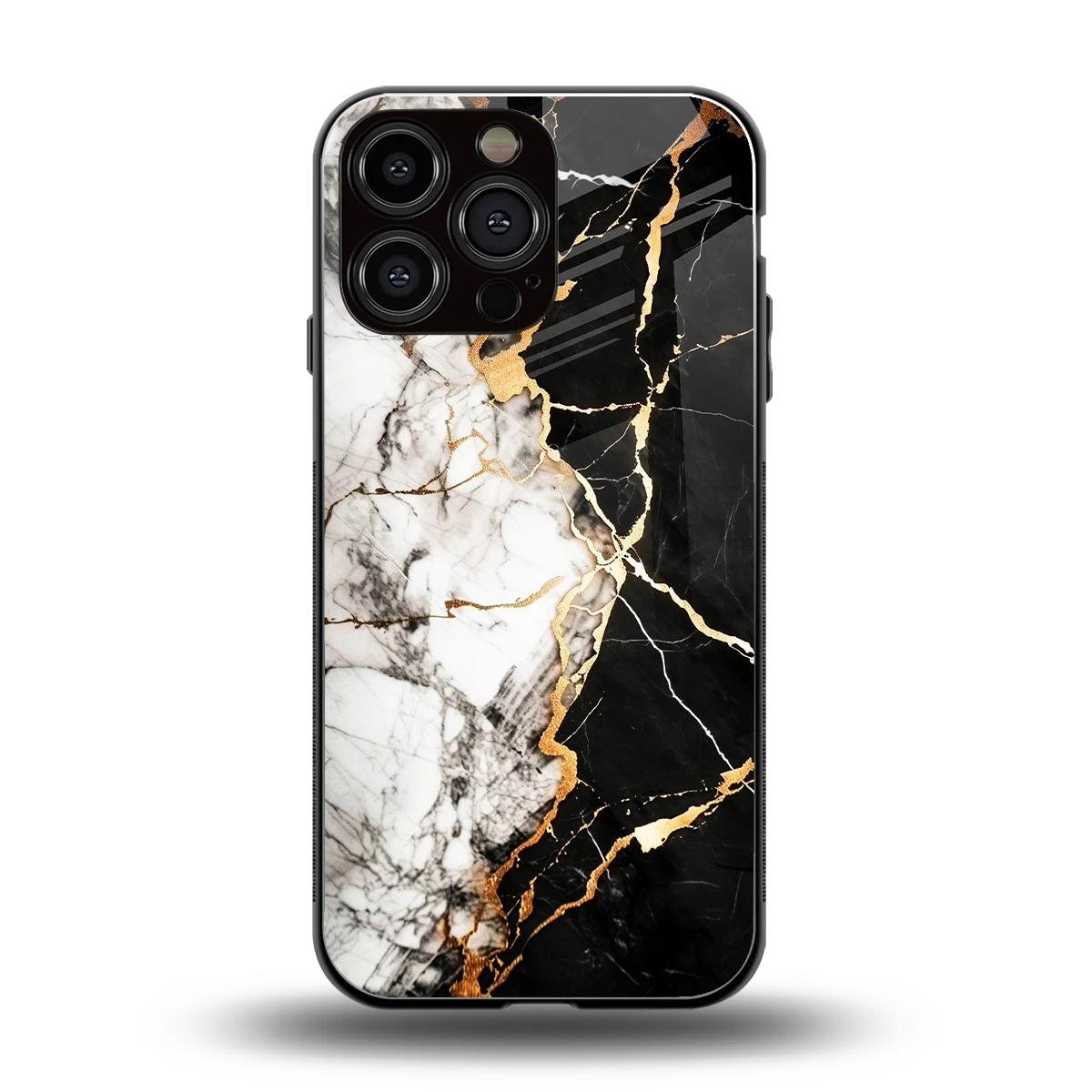 Gilded Marble back phone cover | glass case for iphone 15 pro max