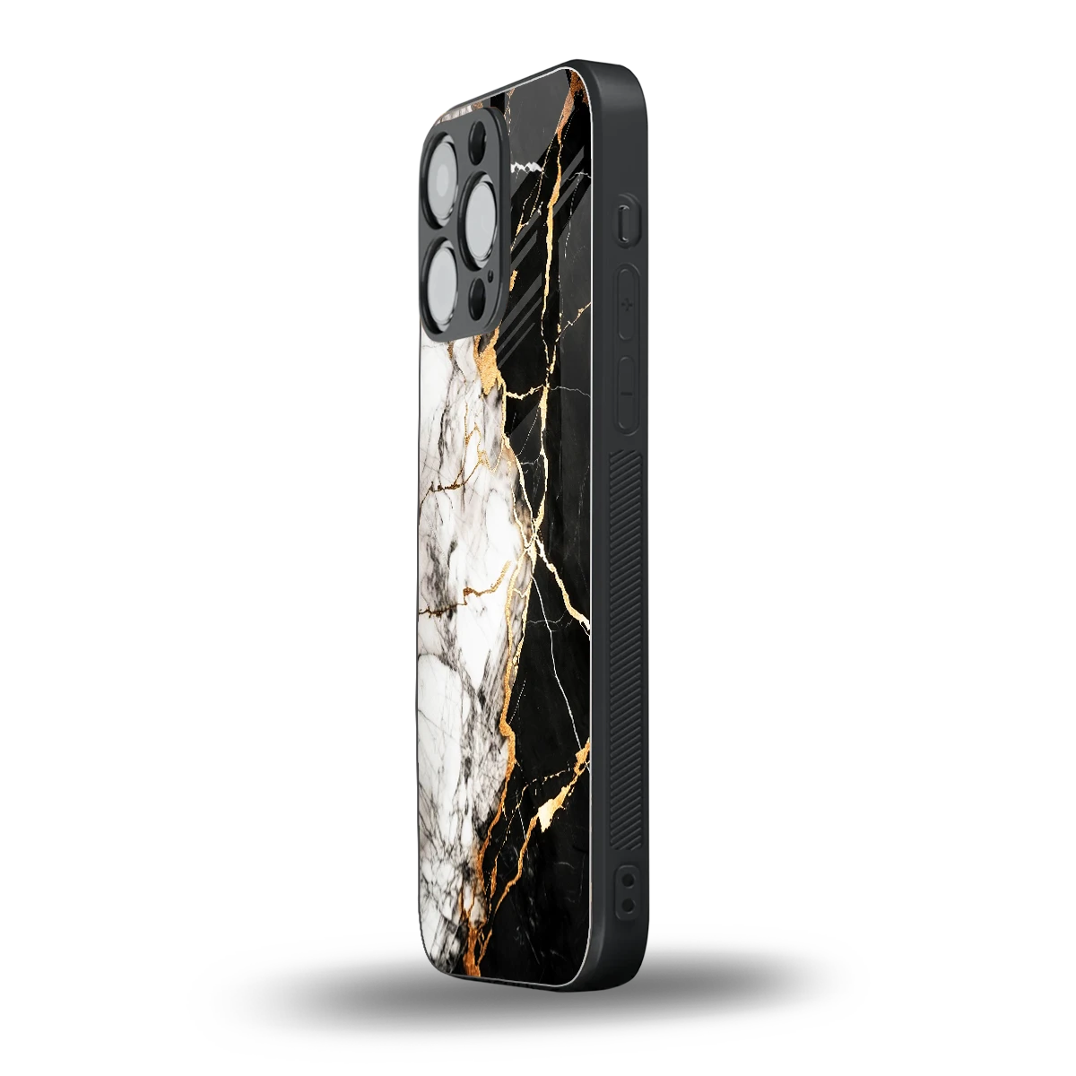 Gilded Marble iphone 15 pro max mobile cover | shockproof glass phone case