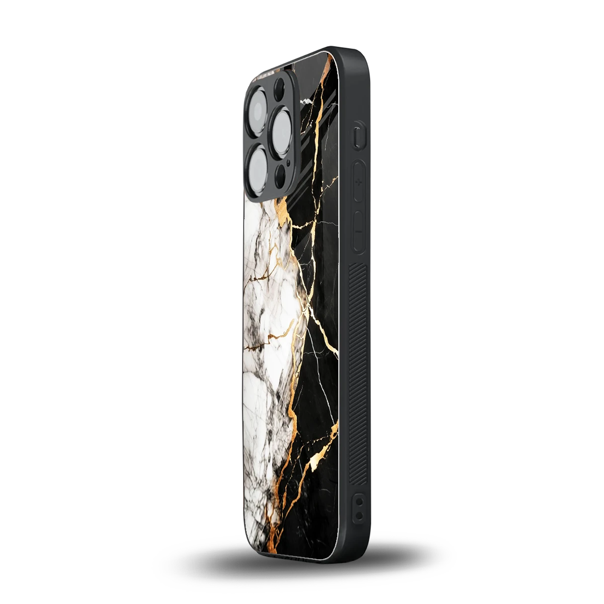 Gilded Marble iphone 15 pro mobile cover | shockproof glass phone case