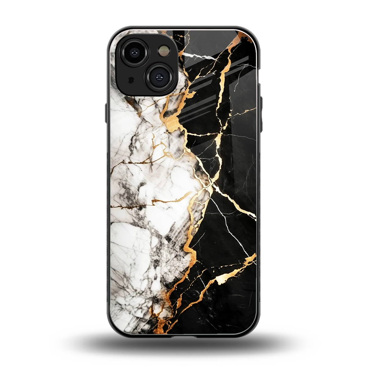 Gilded Marble back phone cover | glass case for iphone 15