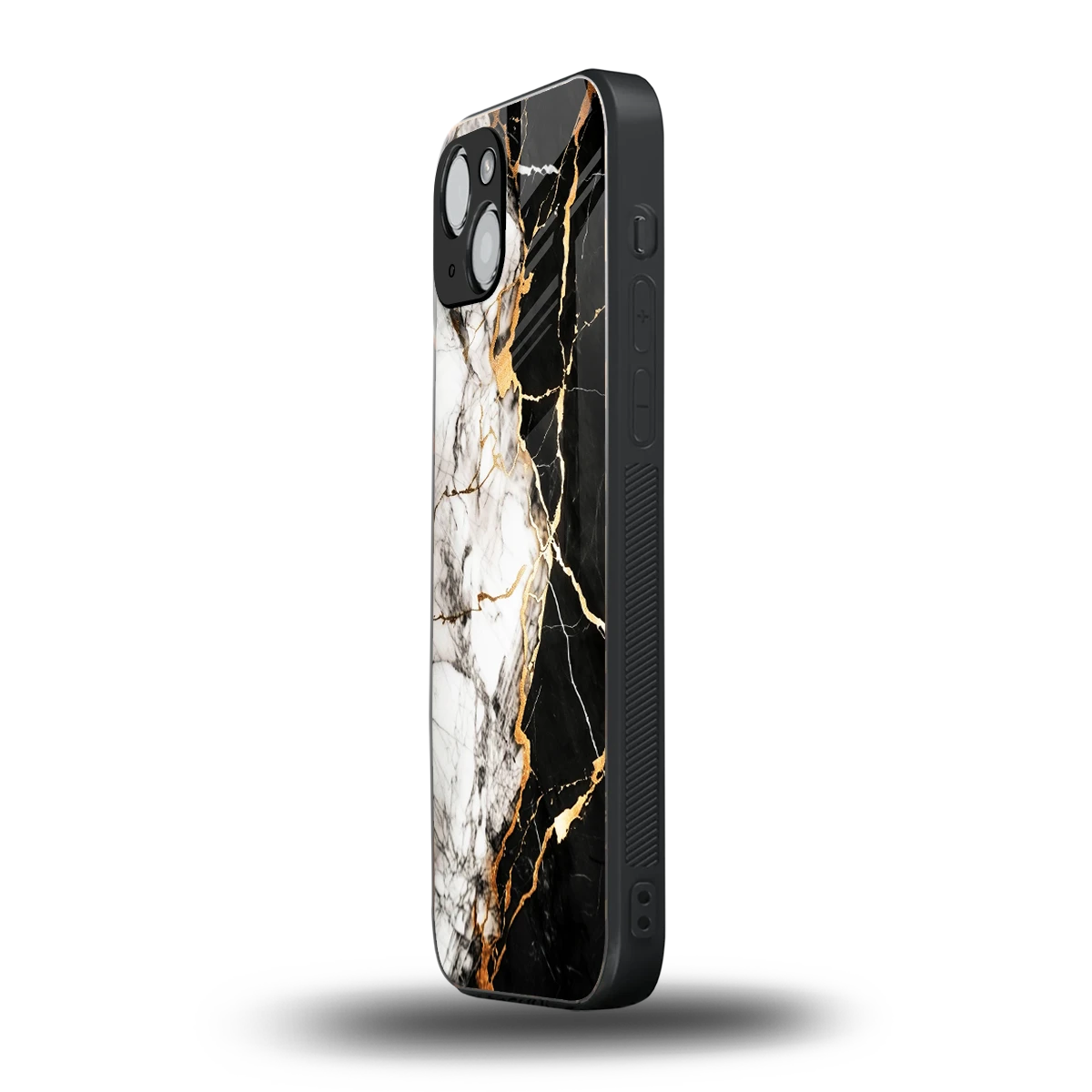Gilded Marble iphone 15 mobile cover | shockproof glass phone case