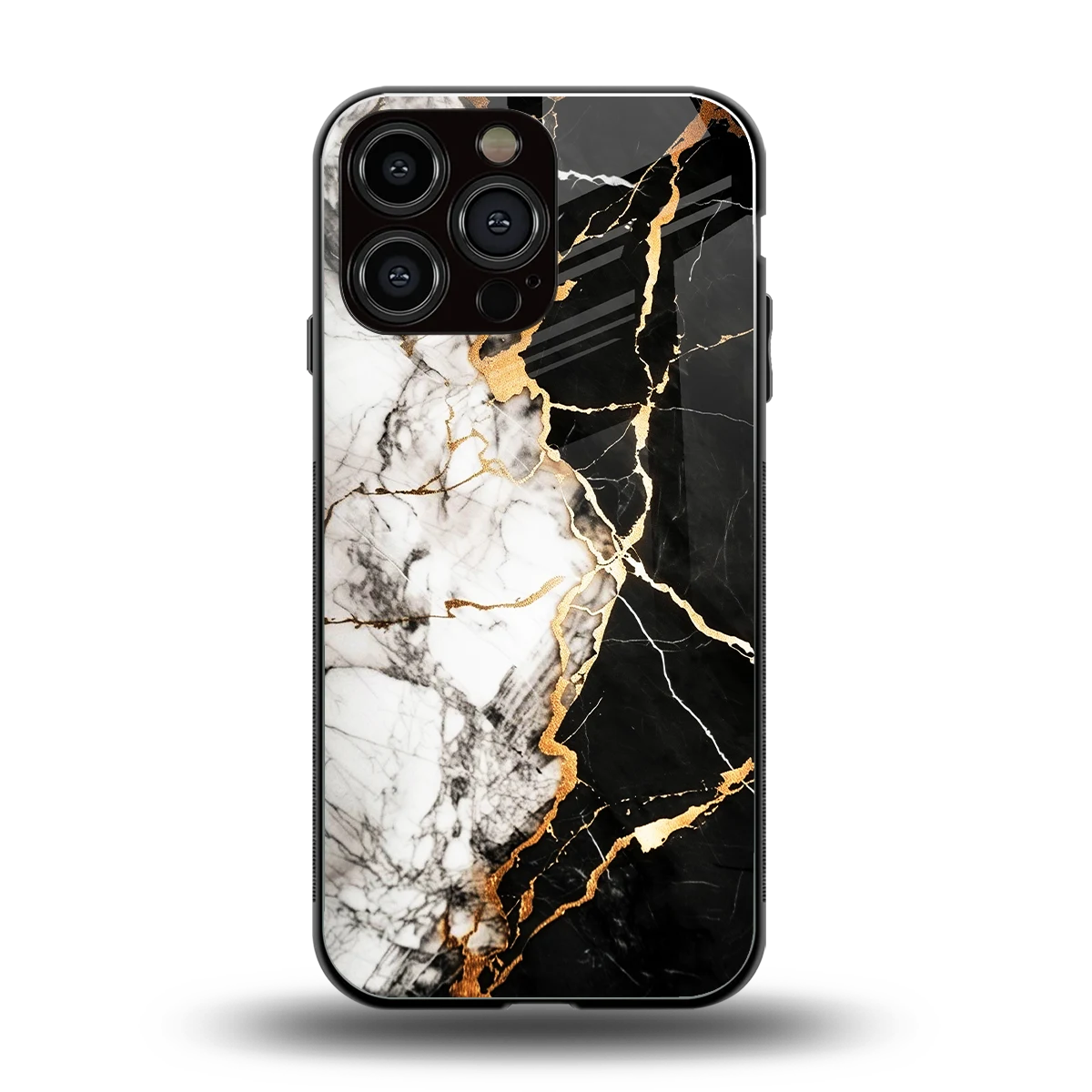 Gilded Marble back phone cover | glass case for iphone 16 pro max