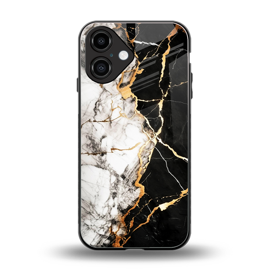 Gilded Marble Phone Case for Iphone 16 | Glass Case