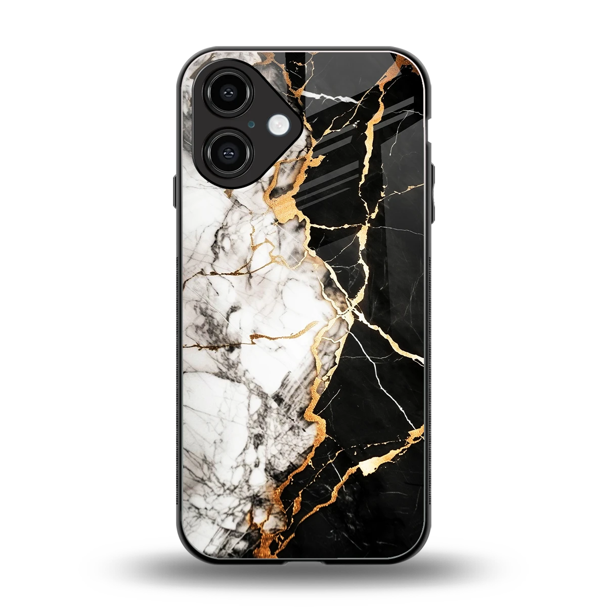 Gilded Marble back phone cover | glass case for iphone 16