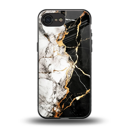 Gilded Marble back phone cover | glass case for iphone 16e