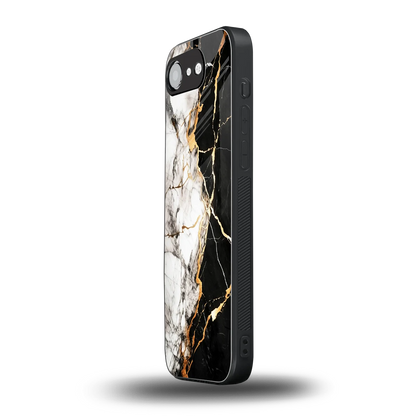 Gilded Marble iphone 16e mobile cover | shockproof glass phone case
