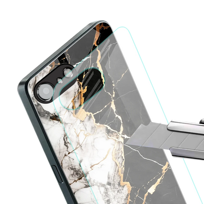 Gilded Marble stylish phone case for iphone 16e | glossy glass and slim fit
