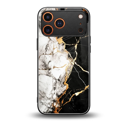 Gilded Marble back phone cover | glass case for iphone 17 pro